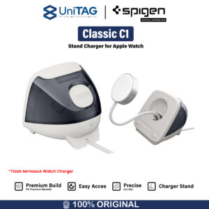 Stand Charger Dock Apple Watch Spigen Classic C1 Wireless Charger iWatch Ultra 2/1 Series 10/9/8/SE2/7/6/SE/5/4