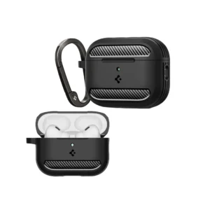 Spigen AirPods Pro 3 Case Rugged Armor - Matte Black