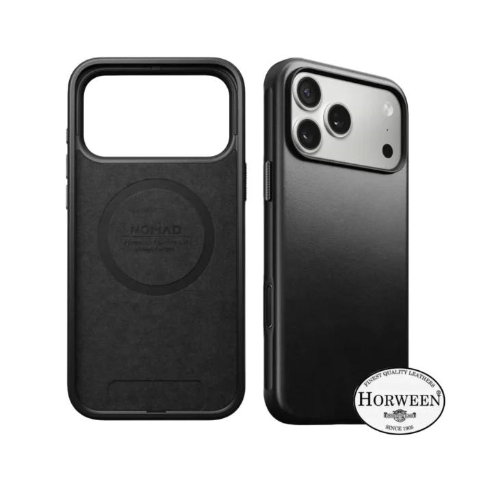Nomad iPhone 17 Pro Case Magsafe Modern Leather Case - Black Horween
