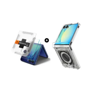 [Pro Bundle] Spigen for Samsung Galaxy Z Flip 7 Tempered Glass Spigen Glas tR EZ Fit Pro HD 9H Clear + Case Ultra Hybrid Pro Magfit Magsafe Casing - Neo One
