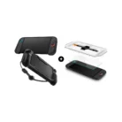Spigen Nintendo Switch 2 Case Rugged Armor - Matte Black ACS09075 + Spigen Nintendo Switch 2 Tempered Glass with Tray 2 Pack GlastR EZ Fit