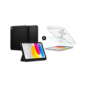 Spigen iPad 11" (2025) / 10.9" (2022) Tempered Glass with Tray 1 Pack GlastR EZ Fit - Transparency AGL05554 + Spigen iPad 11" (2025) / 10.9" (2022) Case Flip Cover Urban Fit