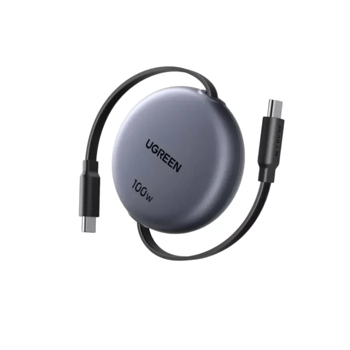 UGREEN Kabel Charger USB C - USB C 5A 100W Retractable 1m Nexode - Gray