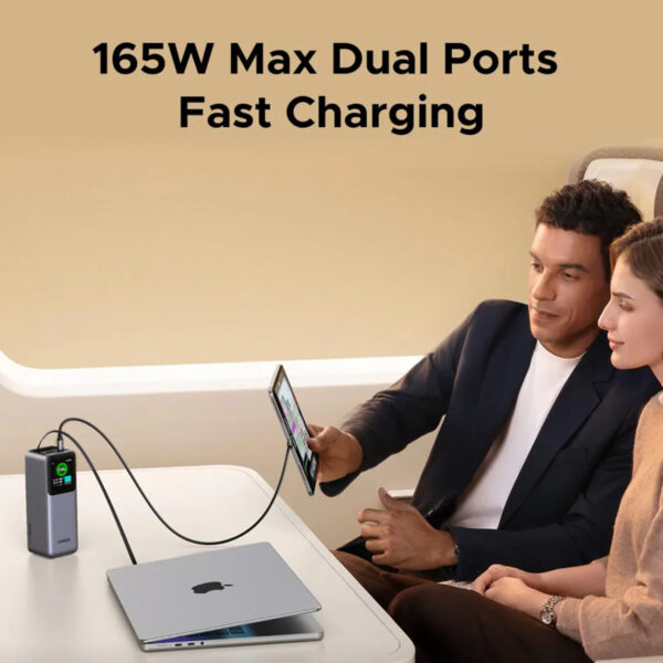 UGREEN Nexode Powerbank 20000mAh 165W for Laptop Macbook iPad Smart Digital Display Built-in Retractable Cable - Gambar 5