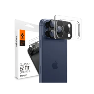 Spigen iPhone 17 Pro Max Camera Lens Protector with Tray 1 Pack GlastR EZ Fit Optik Pro XL - Black