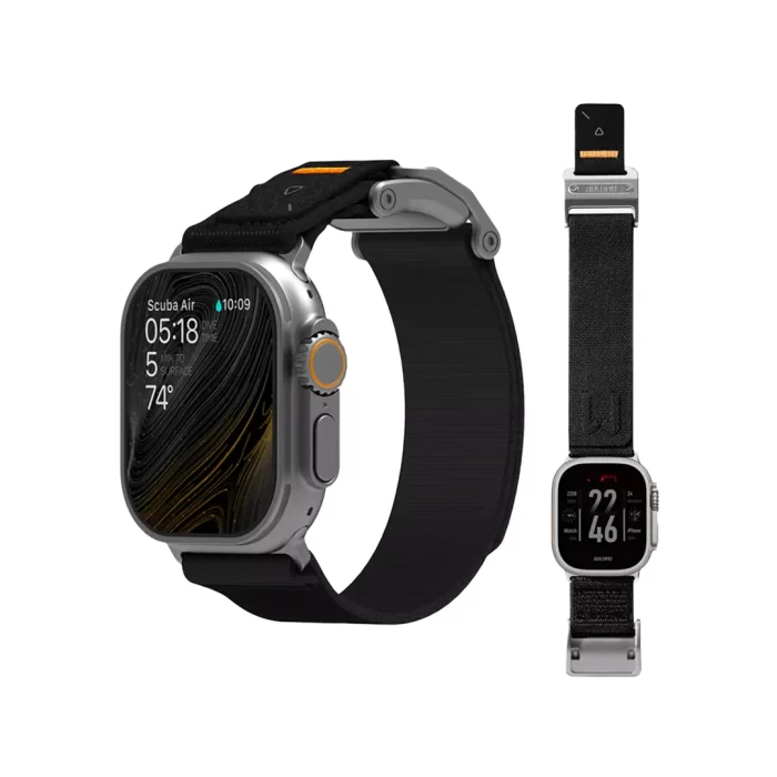 Aulumu Apple Watch 49mm : 46mm : 45mm : 44mm : 42mm (Series 3 : 2 : 1) Strap Mag Buckle Slim (New Design) - Black Aulumu Apple Watch 49mm / 46mm / 45mm / 44mm / 42mm (Series 3 / 2 / 1) Strap Mag Buckle Slim (New Design) - Black