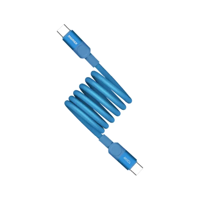 Momax Kabel Charger USB C - USB C 100W Mag Link PD 3.0 QC 3.0 1m - Blue Momax Kabel Charger USB C - USB C 100W Mag Link PD 3.0 QC 3.0 1m - Blue
