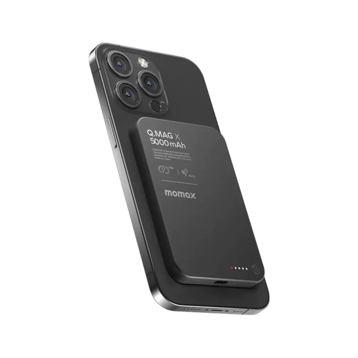 Momax Powerbank Magsafe Thin 5000mAh Q.Mag X Gen 2 - Black