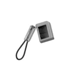 Sharge Disk Enclosure M.2 NVMe Enclosure for 2230 SSD 1C + Cable Usb C Male Female - Gray