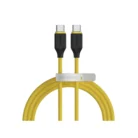 Sharge Kabel Charger USB C - USB C Highly Elastic Rubber 100W 1.5m - Yellow