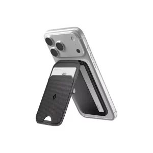 Spigen Card Holder Magsafe With Stand Slim Fold Tripod Wallet S314-2 (3 Card) - Black