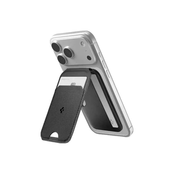 Spigen Card Holder Magsafe With Stand Slim Fold Tripod Wallet S314-2 (3 Card) - Black Spigen Card Holder Magsafe With Stand Slim Fold Tripod Wallet S314-2 (3 Card) - Black