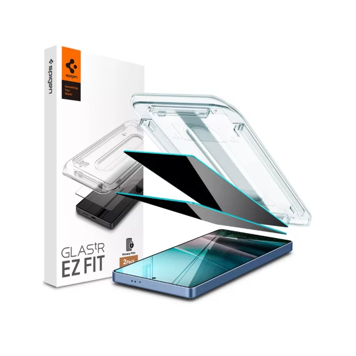 Spigen Galaxy S25 Ultra Tempered Glass with Tray 2 Pack GlastR EZ Fit - Privacy