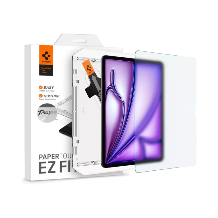 Spigen iPad Air 11 (2025 : 2024) Screen Protector Paperlike with Tray 1 Pack Paper Touch EZ Fit - Transparency