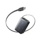 Anker Powerbank Built-in USB C Retractable Cable 10000mAh Nano - Black