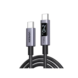UGREEN Kabel Charger USB C - USB C 240W Braided 3m Digital Display - Black