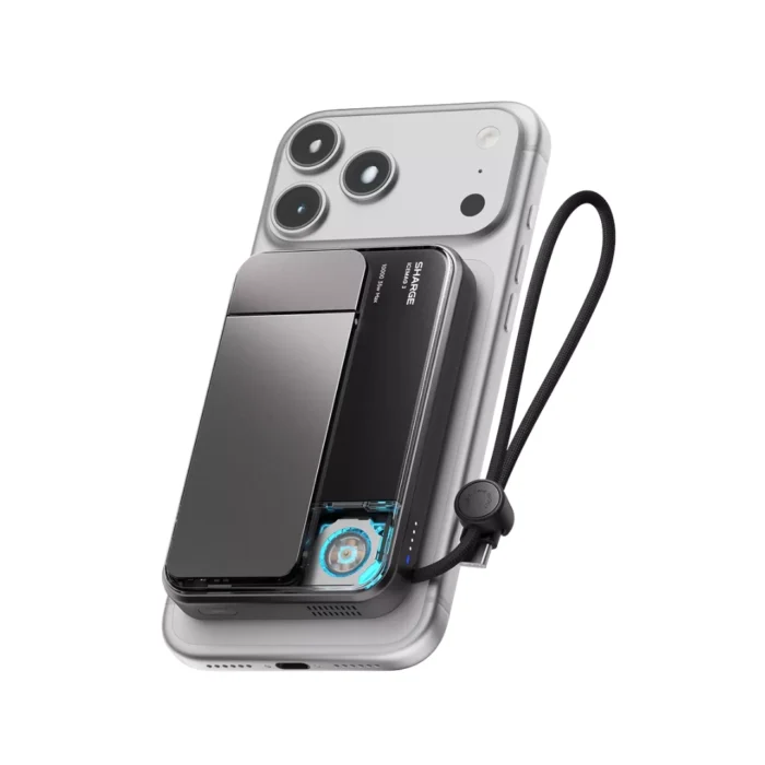 Sharge Powerbank Magsafe Transparent Stand 10000mAh IceMag 3 Qi 2.2 - Black