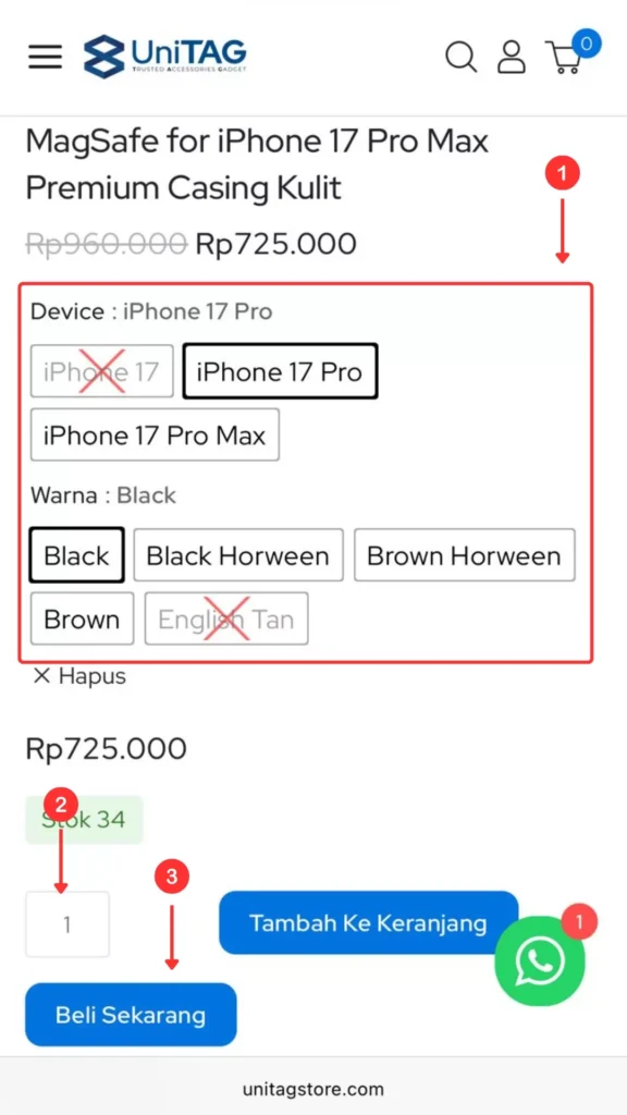 STEP 2 MOBILE - KLIK TOMBOL BELI