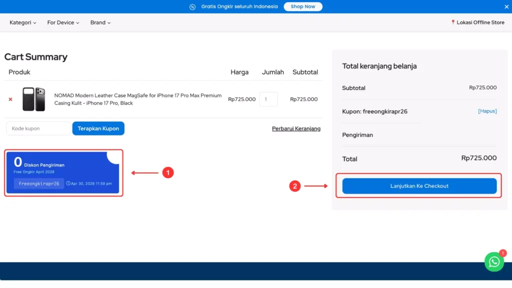 STEP 3 - KLIK CHECKOUT