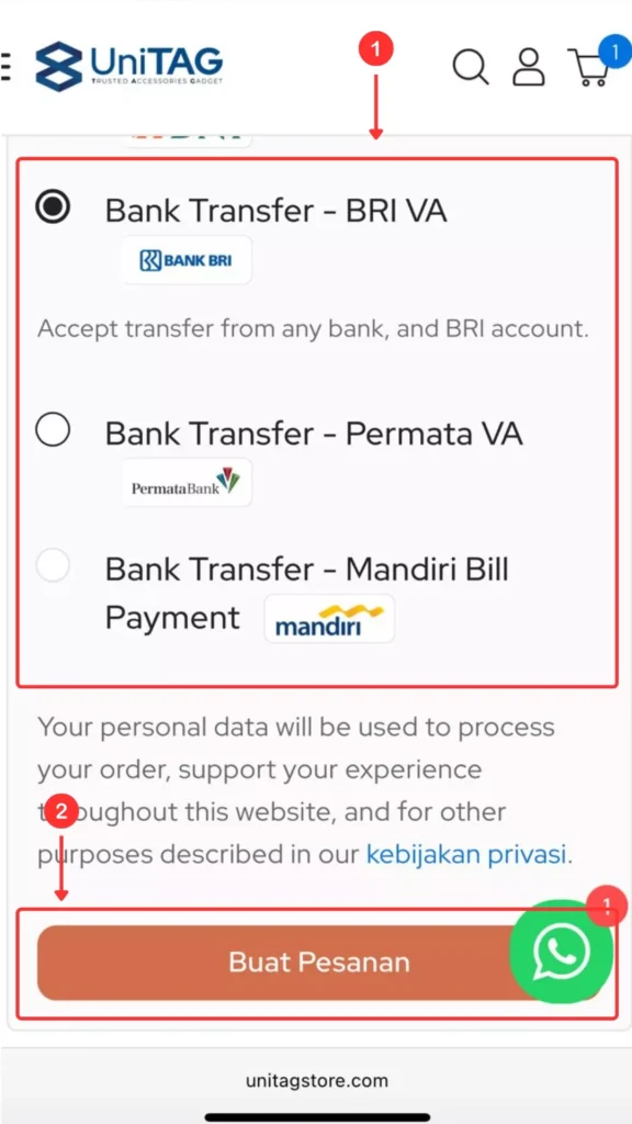 STEP 5 : PILIH METODE PEMBAYARAN & CHECKOUT